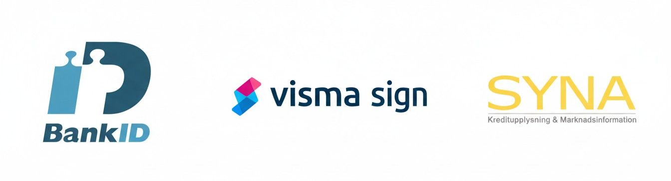 Bank id Syna visma sign sälja faktura